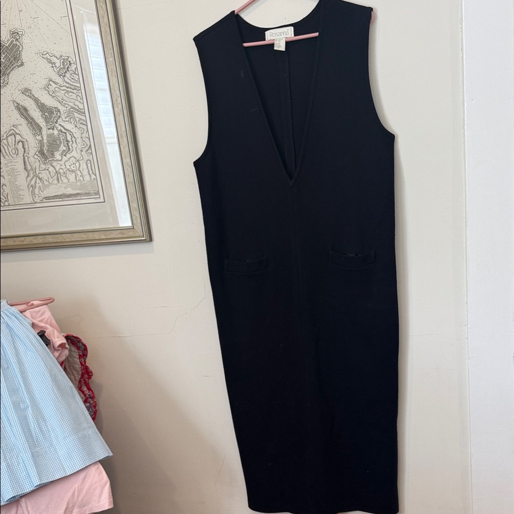 Rosanna Classic Black Midi Dress
